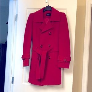 Cemre Stylish Classic Women Winter Coat Red